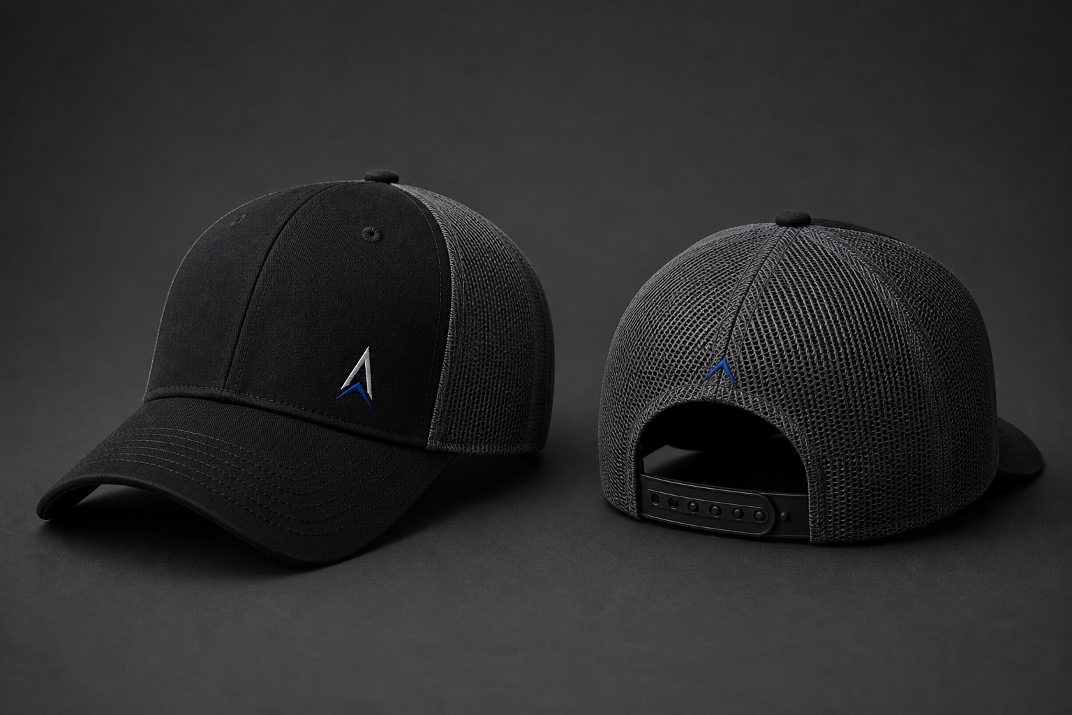 NAVITUDE Trucker Hat in Charcoal / Black