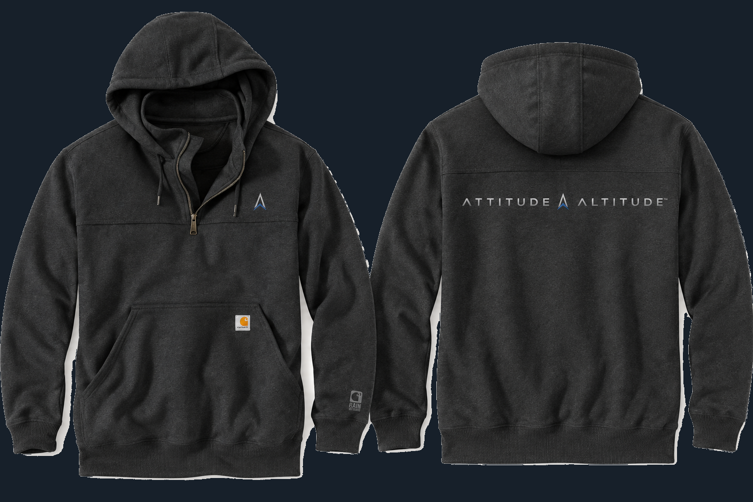 Carhartt Rain Defender® Mock-Zip in Carbon Heather