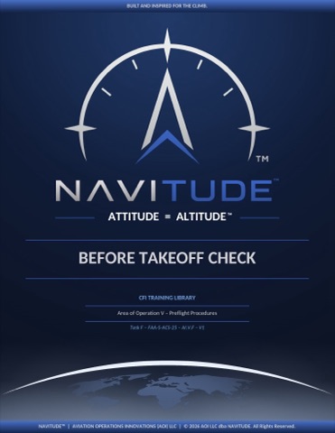 V-F Before Takeoff Check lesson plan cover