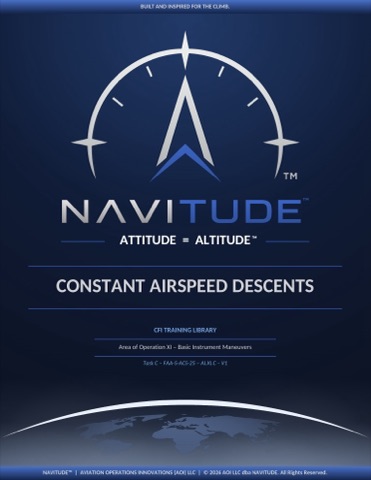 XI-C Constant Airspeed Descents lesson plan cover